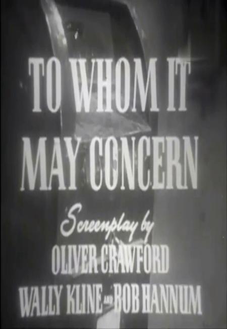 Four Star Playhouse: To Whom it May Concern (TV) (S)