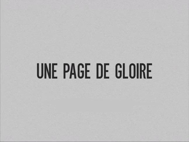 Une page de gloire