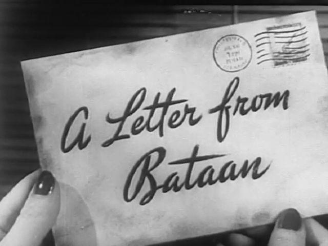 A Letter from Bataan (S)