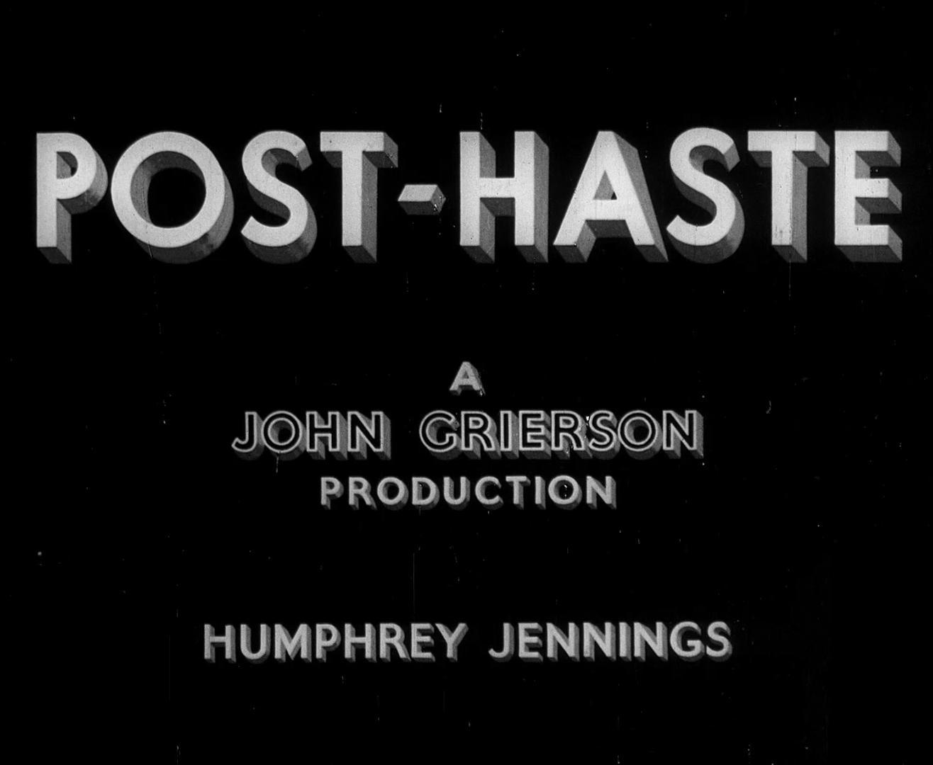 Post-haste (S)