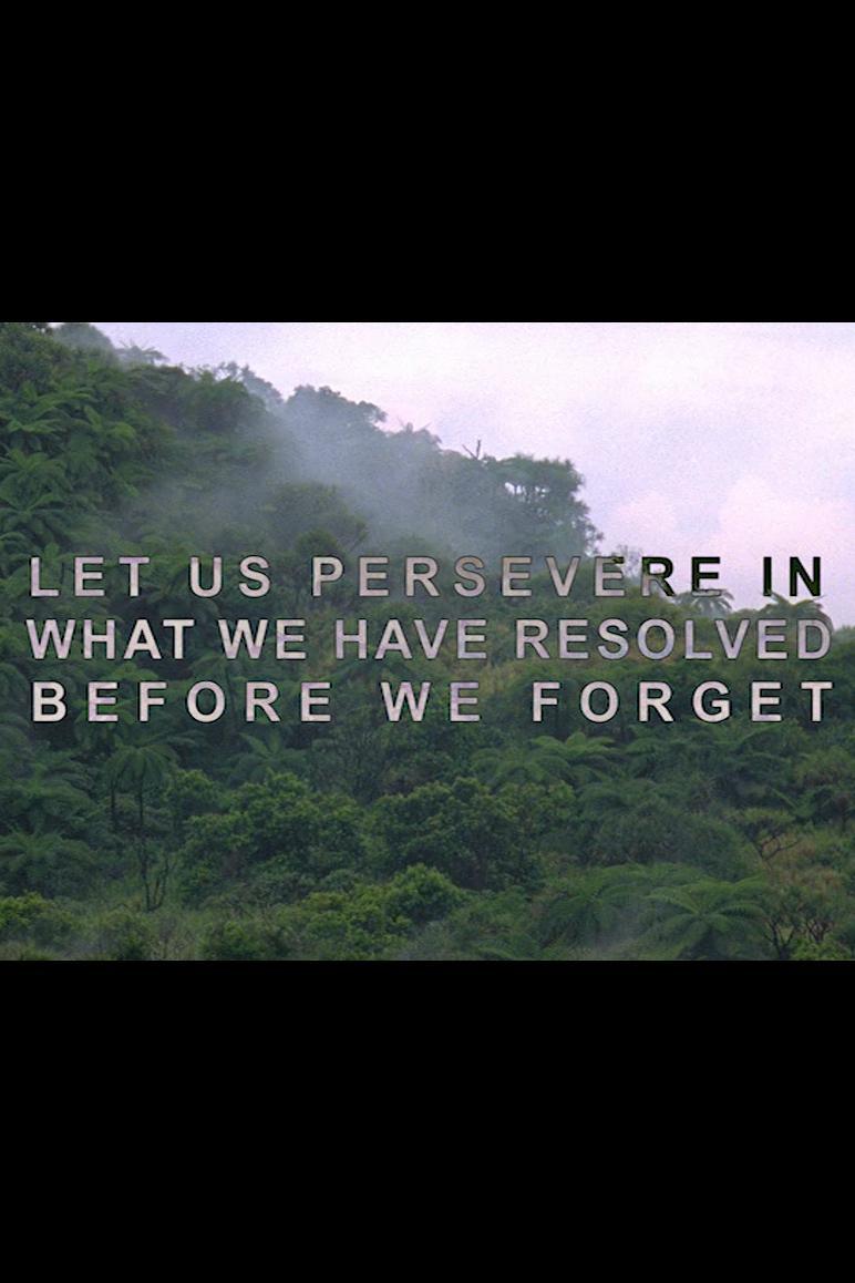 Let Us Persevere in What We Have Resolved Before We Forget (C)