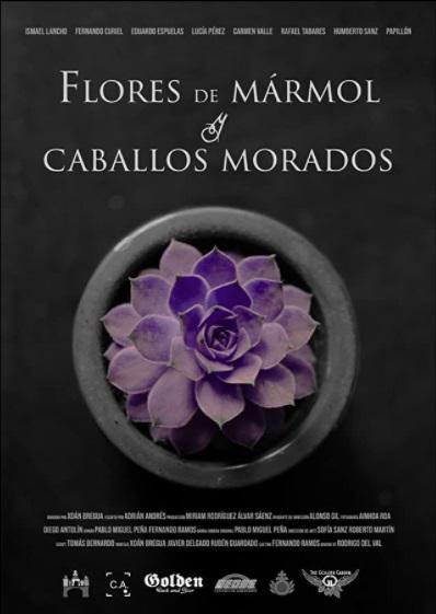 Flores de mármol y caballos morados (C)